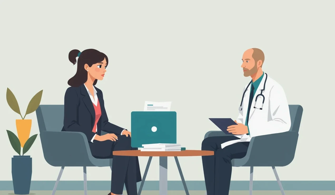 Zdravotnícky personál pri práci na špecializovanom diagnostickom prístroji