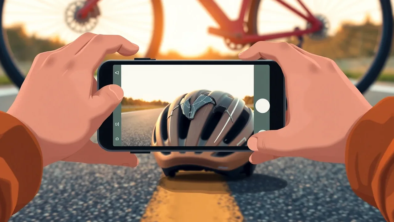 Zdravotník ošetruje zranenému cyklistovi ruku pri lesnej ceste