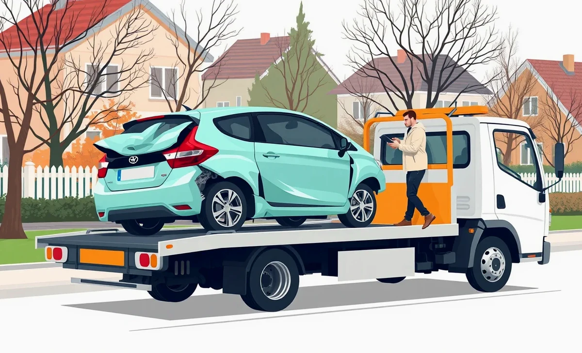Mestské vozidlo označené ako taxislužba stojace na parkovisku