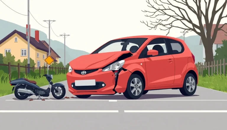 Automechanik kontroluje poškodený rám podvozka vozidla po ťažkej dopravnej nehode