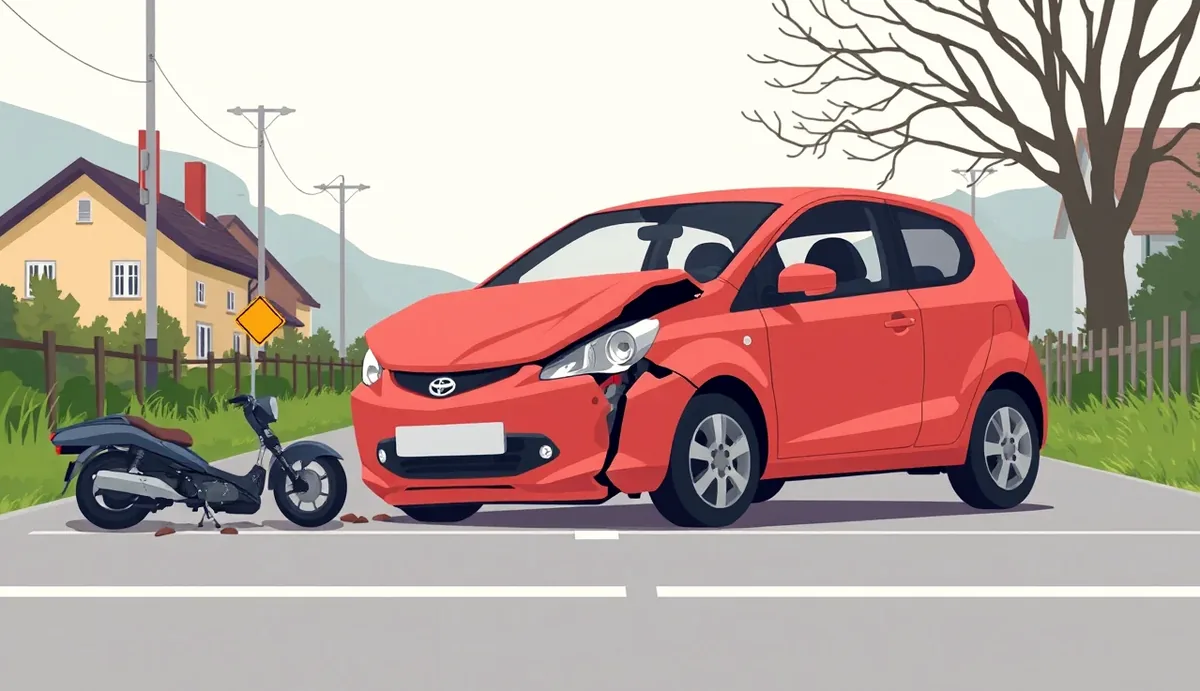 Automechanik kontroluje poškodený rám podvozka vozidla po ťažkej dopravnej nehode