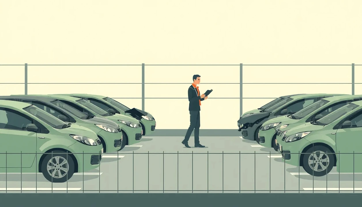 Detail poškodeného laku na blatníku osobného automobilu na mestskom parkovisku