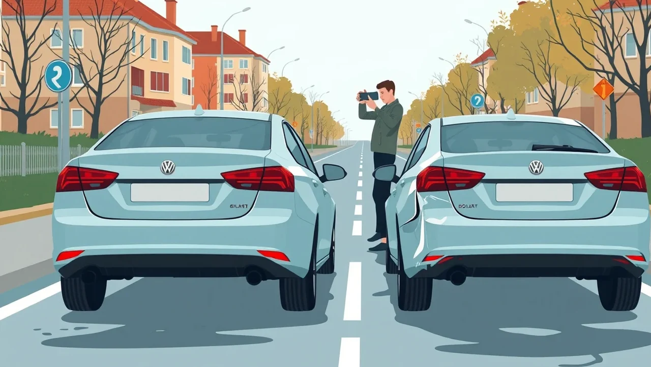 Detail poškodeného laku a preliačenej kapoty auta po zásahu krupobitím