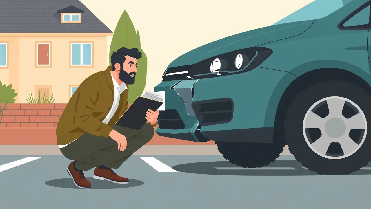 Technik kontroluje technický stav a evidenciu motorového vozidla na stanici technickej kontroly