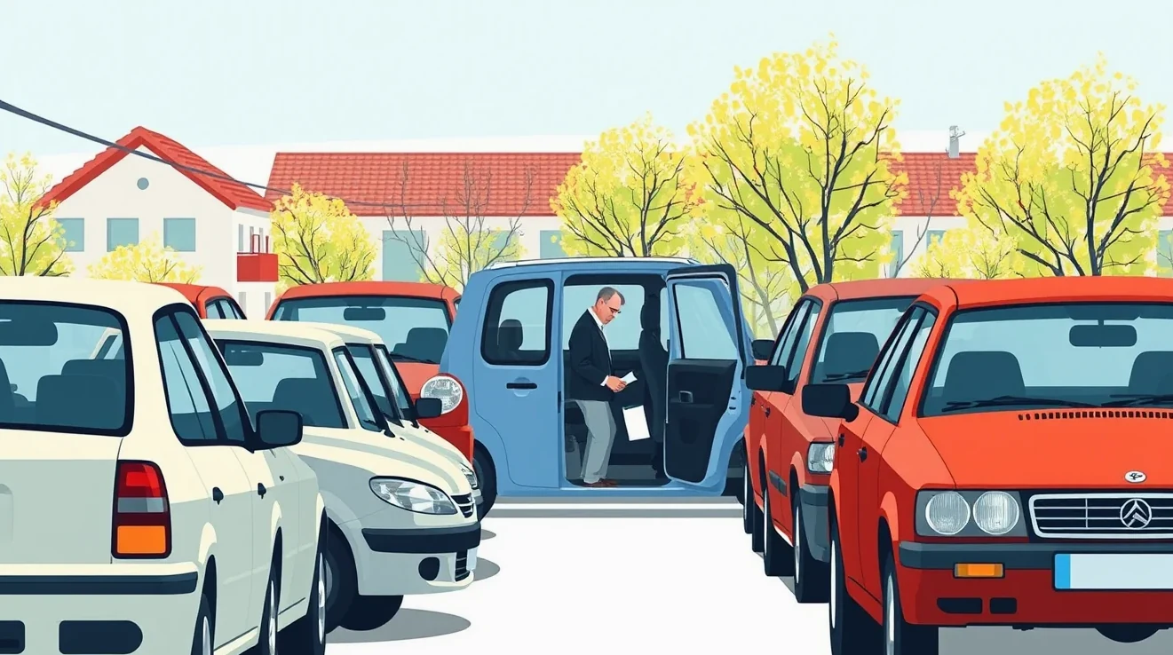 Osobné auto s preliačinami na karosérii po silnom letnom krupobití
