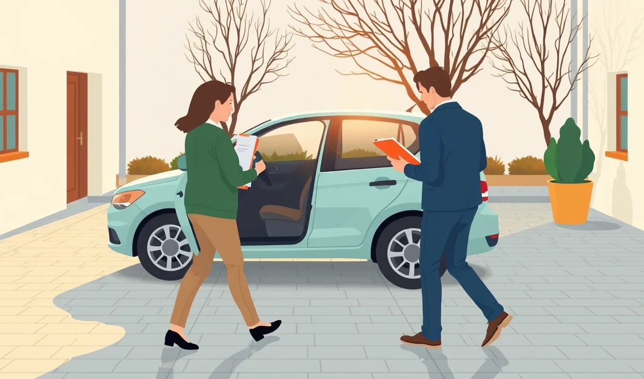 Detail poškodeného čelného skla osobného automobilu po zásahu odletujúcim kamienkom