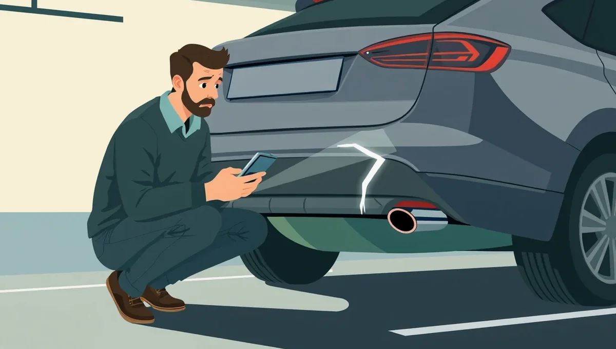 Technik v autoservise zaznamenáva škrabance a stav karosérie do preberacieho protokolu