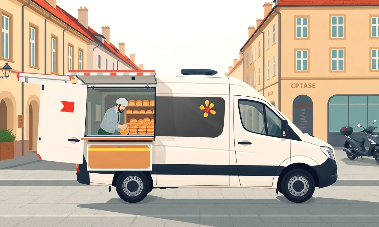 Dopravná nehoda úžitkovej dodávky s poškodeným bočným panelom na križovatke