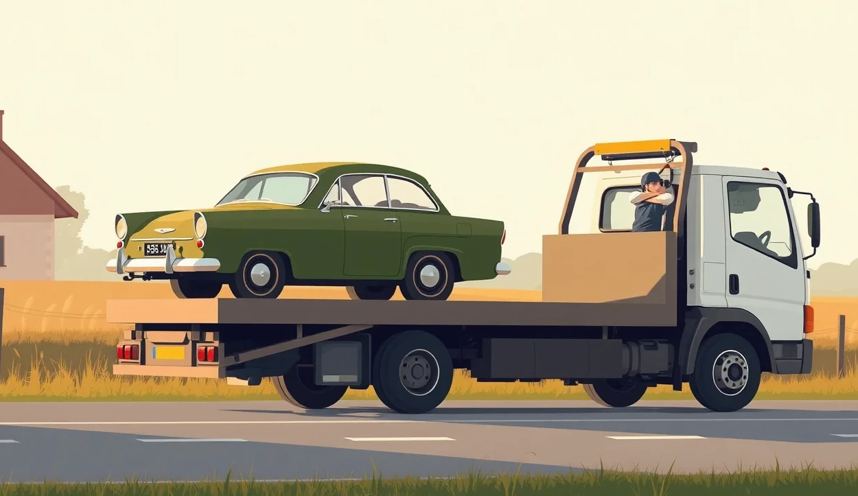 Medzinárodná automobilová poisťovacia karta zelená karta položená na palubnej doske veterána