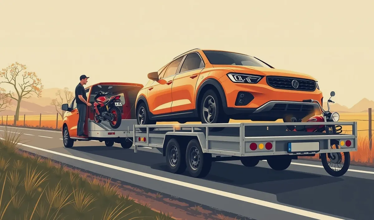 Prepravník s dovezenými automobilmi s nemeckými prevoznými značkami