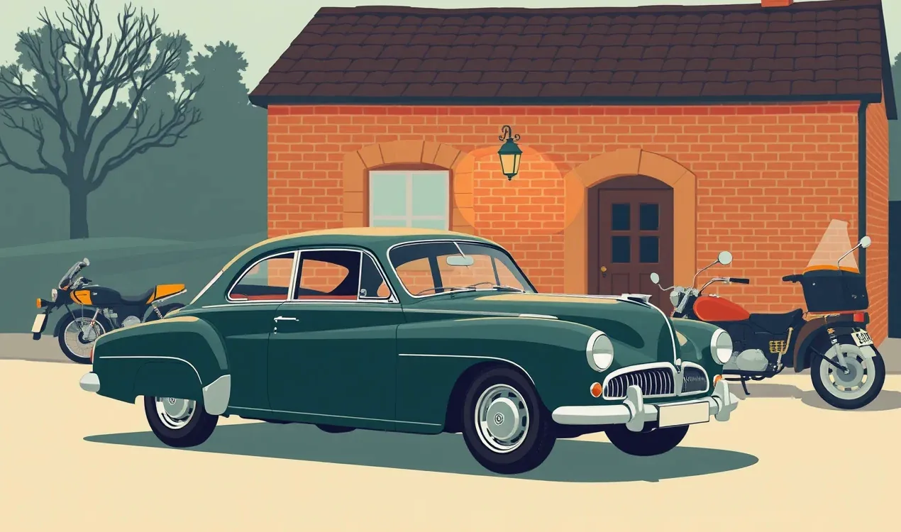 Cestovateľ kontroluje doklady a medzinárodnú automobilovú poisťovaciu kartu pred cestou do zahraničia