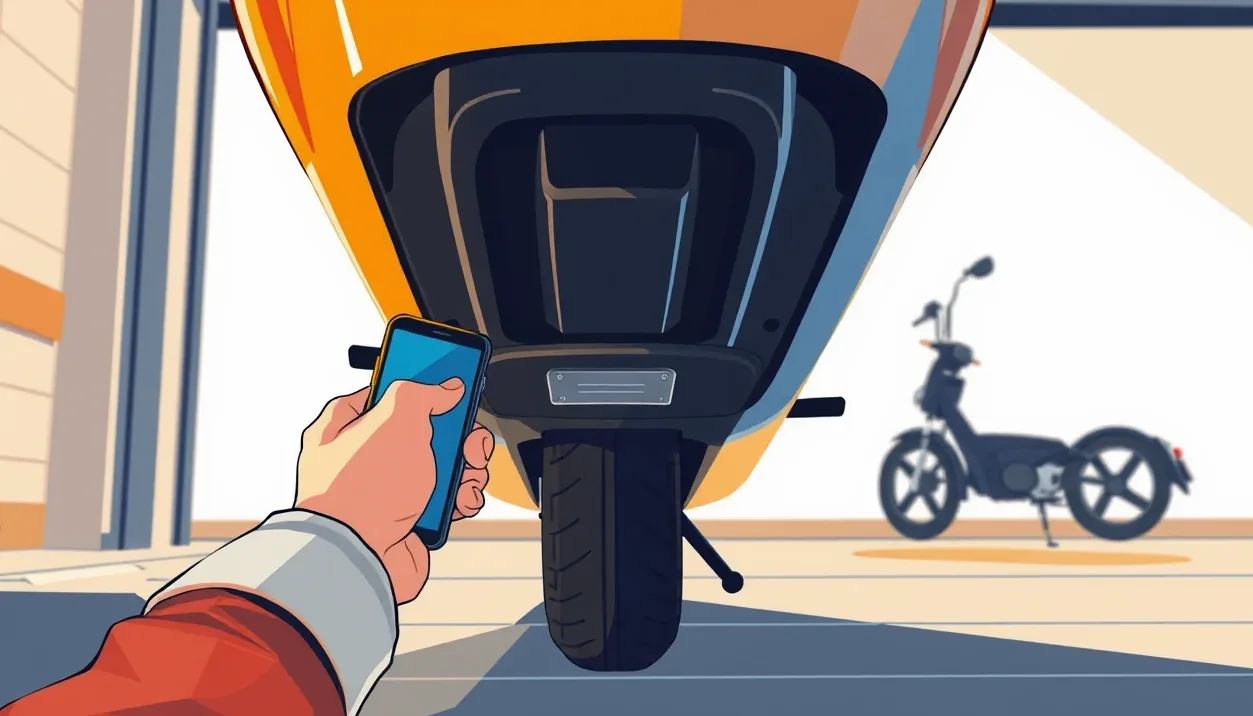 Detail poškodeného blatníka auta po zrážke s elektrickou kolobežkou na križovatke