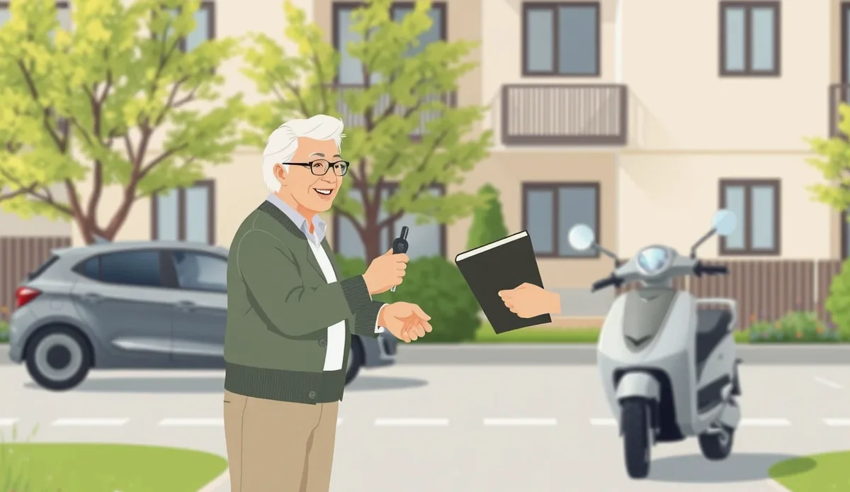 Vodič drží v ruke smartfón so zobrazenou zelenou kartou pri kontrole vozidla