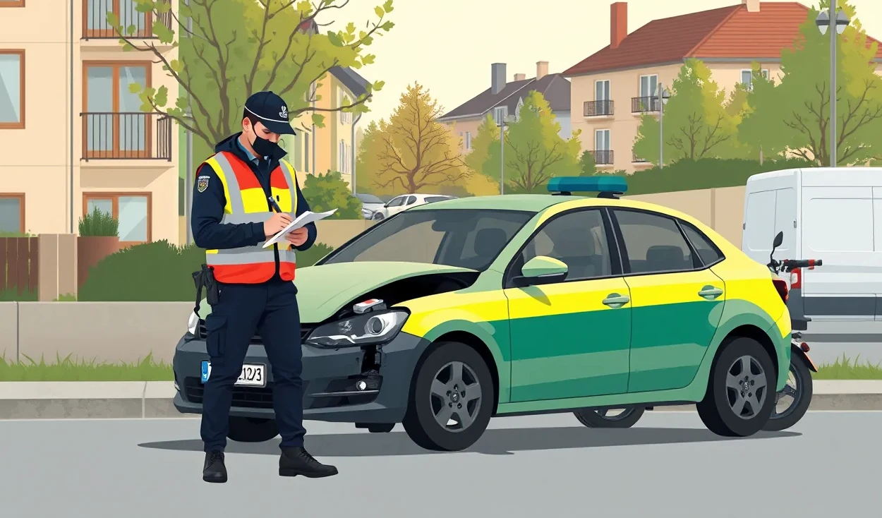 Prasknuté čelné sklo na firemnom aute po zásahu odleteným kameňom
