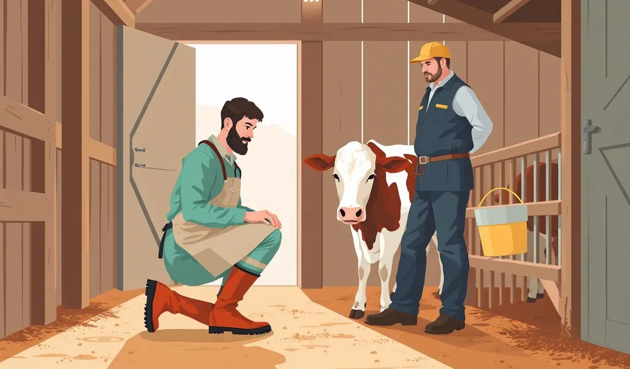 Veterinár kontroluje zdravotnú dokumentáciu pacienta pri počítači